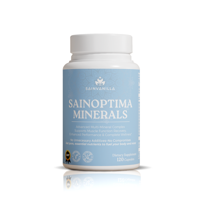 SAINOPTIMA Minerals– Complete Multi-Mineral Complex + Vitamin D3 for Energy, Recovery & Balance – Vegetarian & Clean Formula