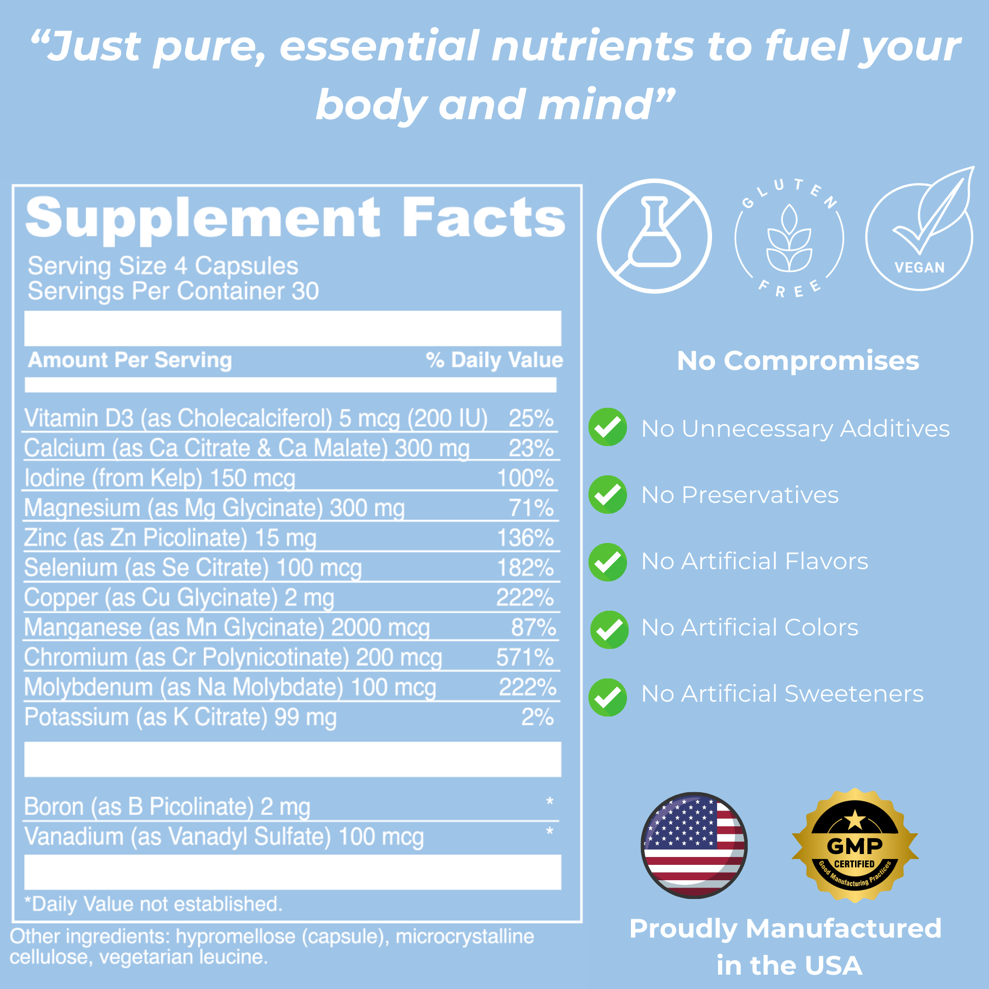 SAINOPTIMA Minerals — Daily Multi-Mineral + Vitamin D3 Support for Energy, Recovery & Balance