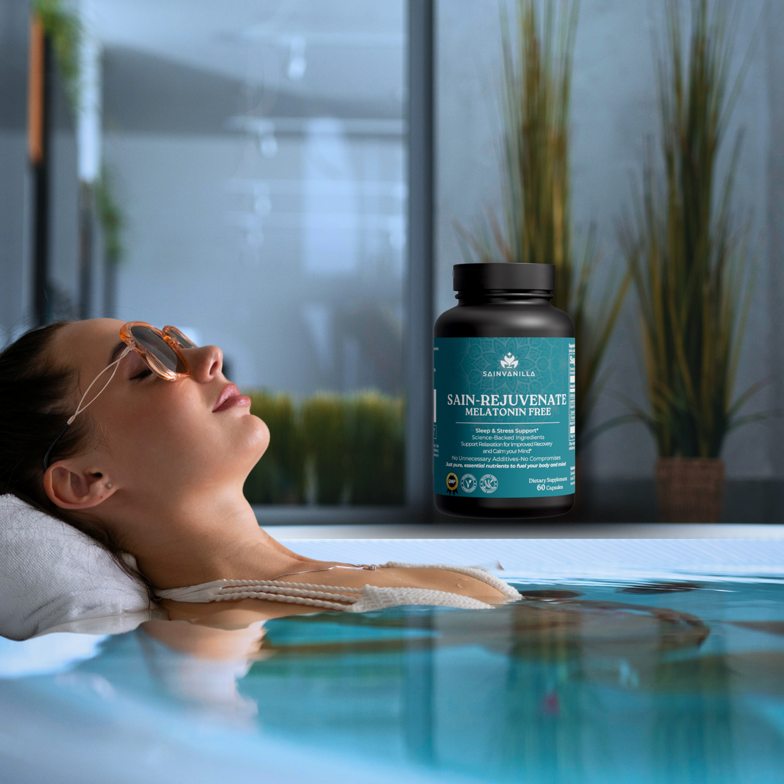 SAIN-REJUVENATE — Sleep & Stress Support — Melatonin-Free, Vegetarian