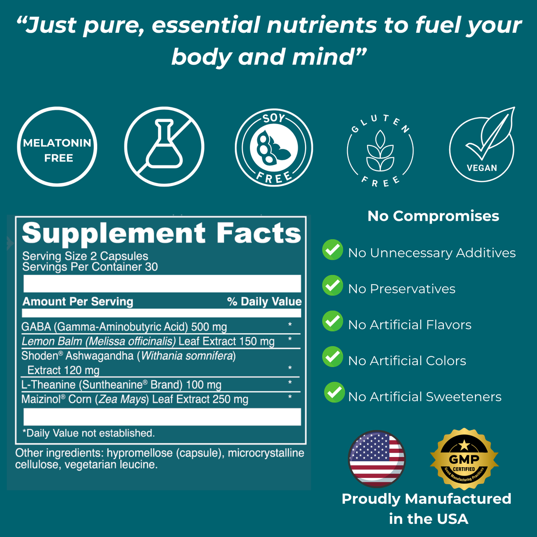 SAIN-REJUVENATE — Sleep & Stress Support — Melatonin-Free, Vegetarian