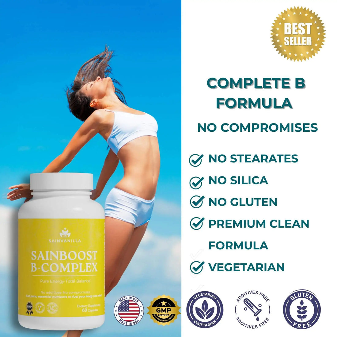 SainBOOST B-Complex — High-Potency Metabolic Fuel and Nervous System Support
