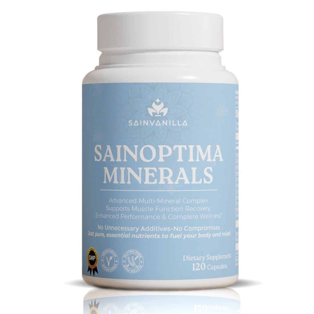 SAINOPTIMA Minerals Complete Multi-Mineral Complex + Vitamin D3 – 120 Vegetarian Capsules